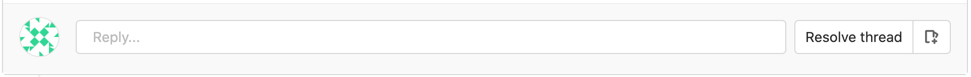 "Resolve thread" button