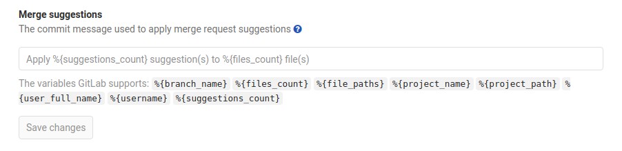 Custom commit message for applied Suggestions