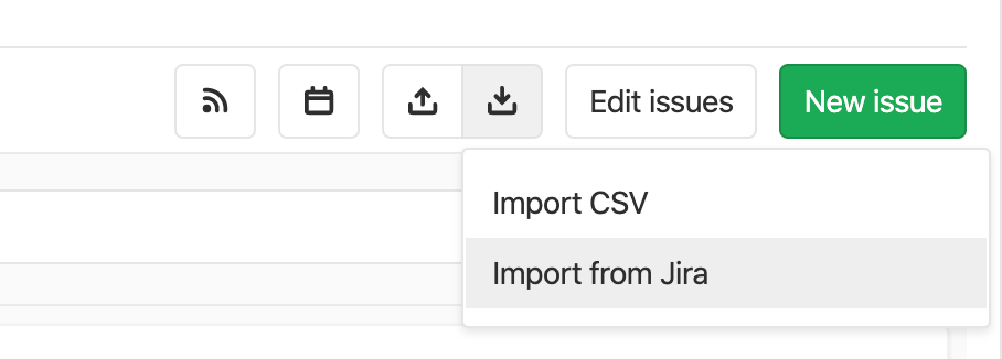 Import issues from Jira button