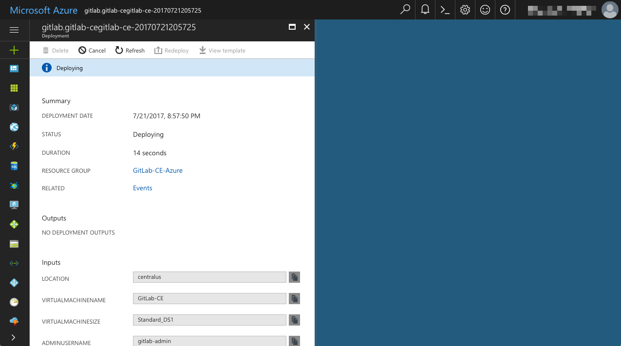 Azure - Create Virtual Machine - Deployment