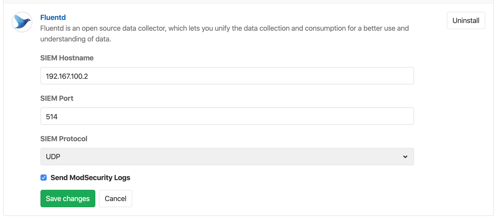 Fluentd input fields