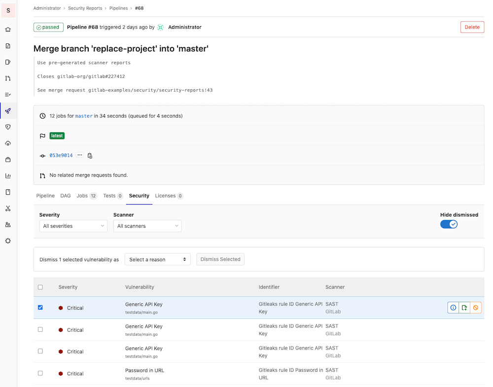 Security Dashboard