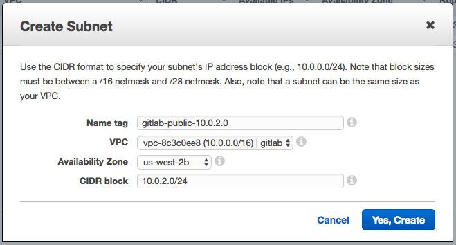 Subnet Creation