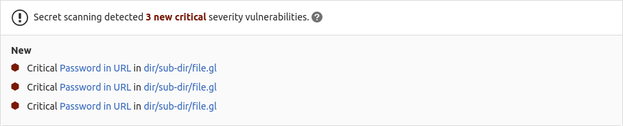 Secret Detection in merge request widget
