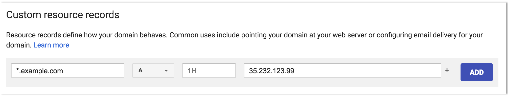 DNS entry