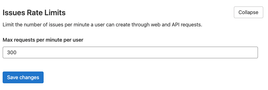 Rate limits on issues creation