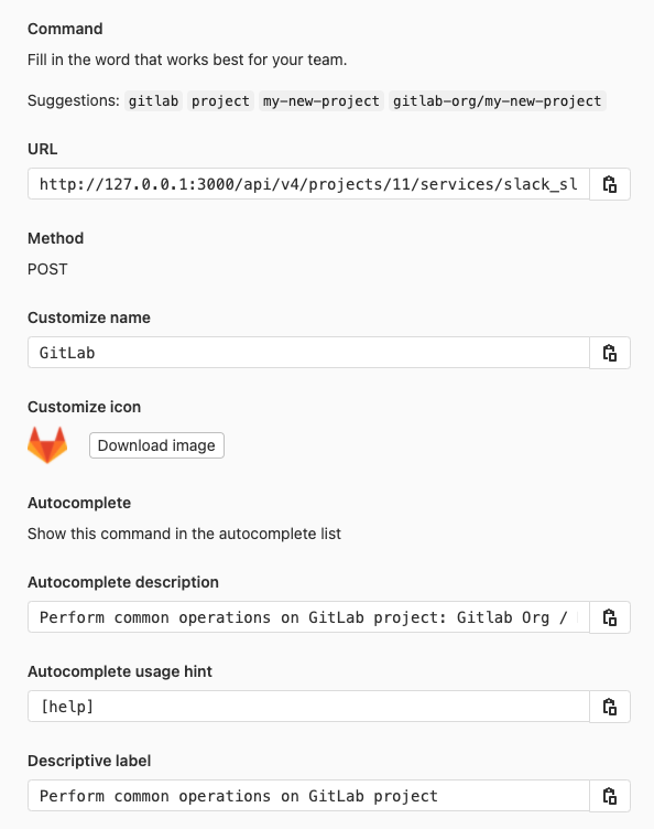 Slack setup instructions