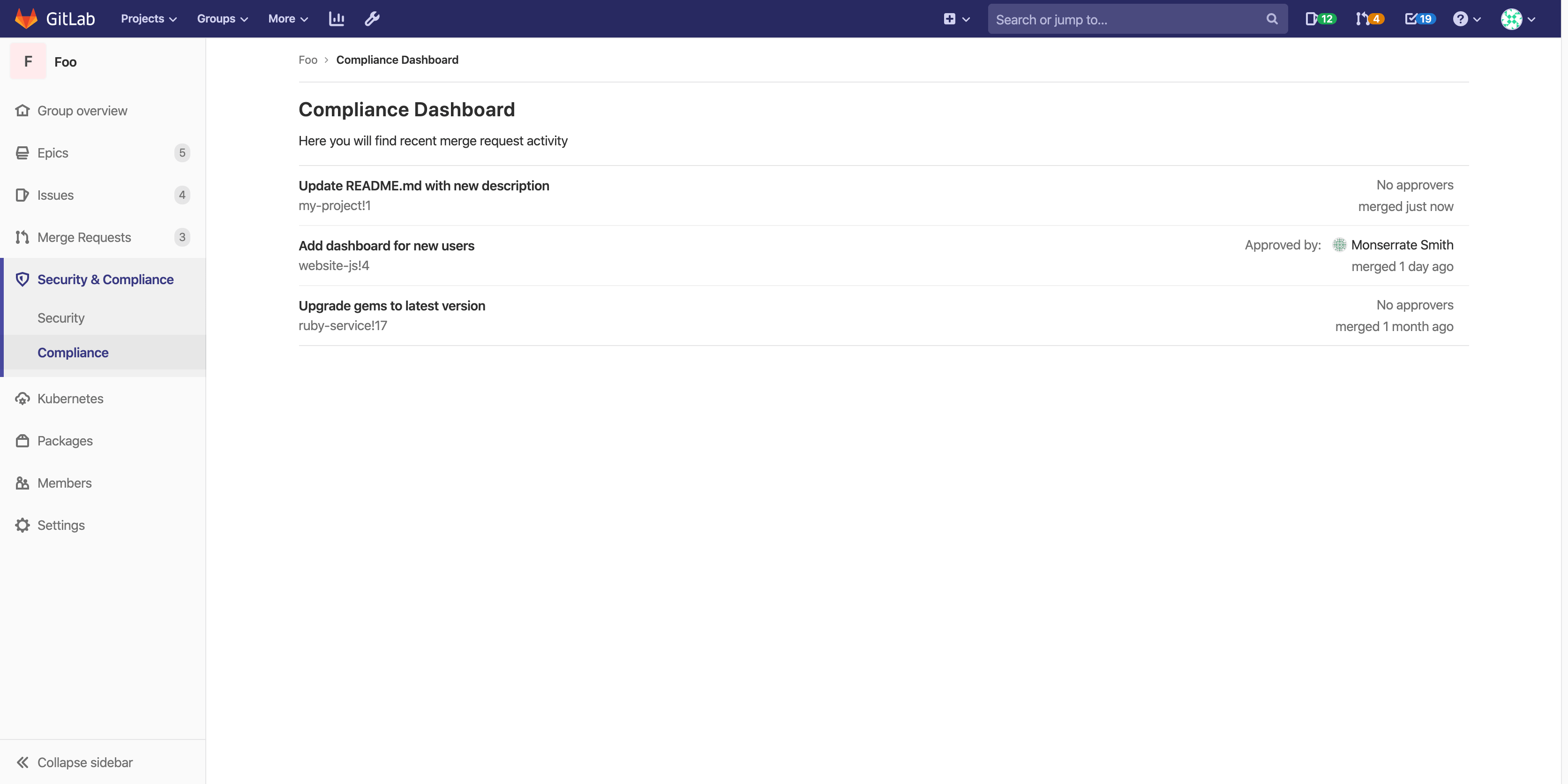 Compliance Dashboard