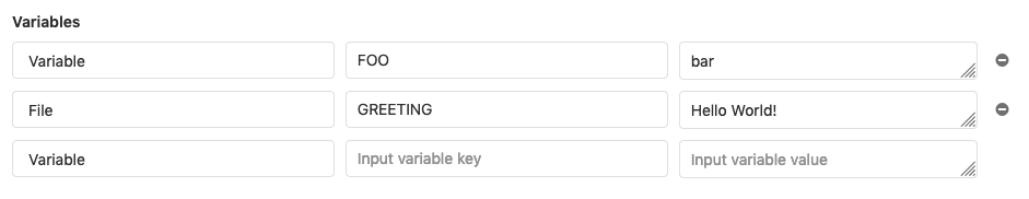 Scheduled pipeline variables