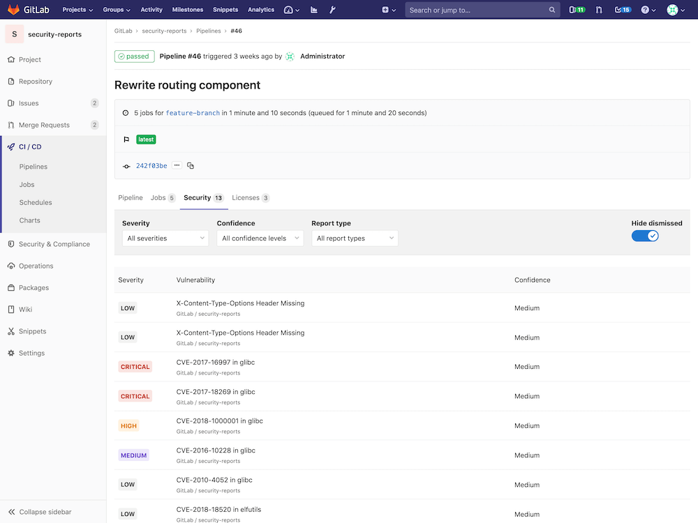 Pipeline Security Dashboard