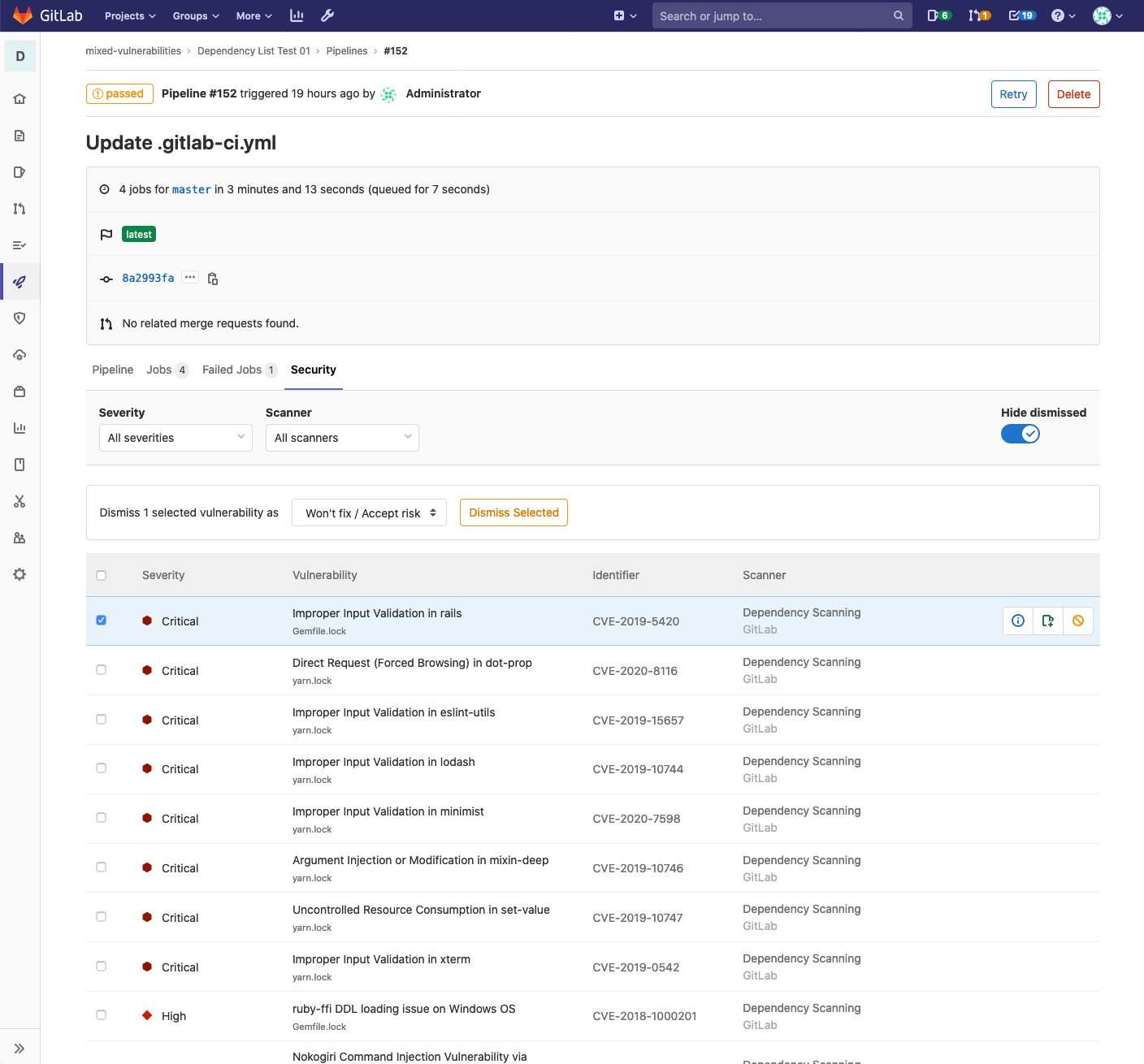 Security Dashboard