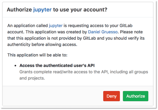 authorize jupyter