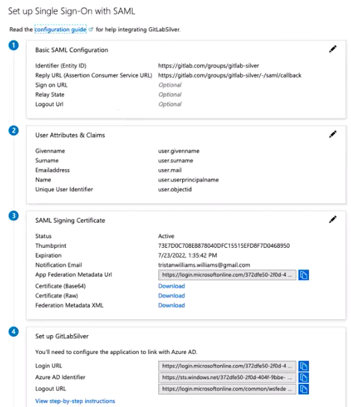 Azure AD basic SAML