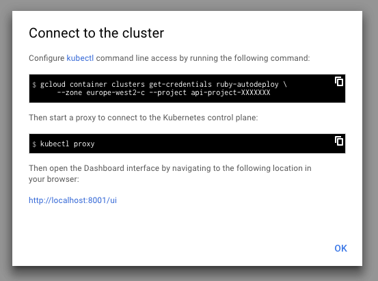 connect to cluster