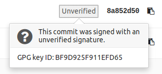 Signed commit with verified signature