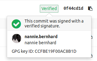 Signed commit with verified signature