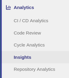 Insights sidebar link