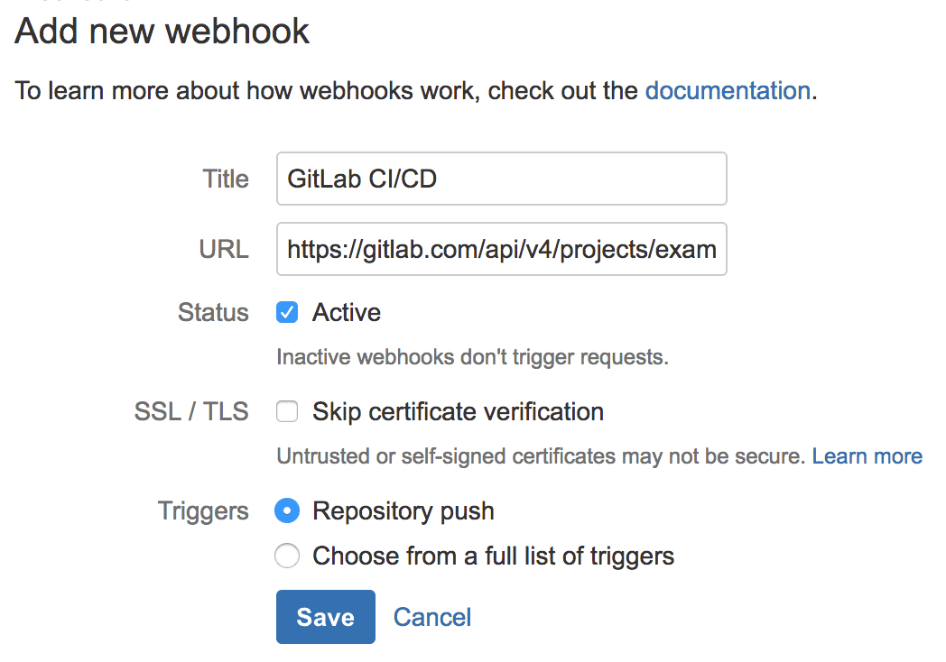 Bitbucket Cloud webhook