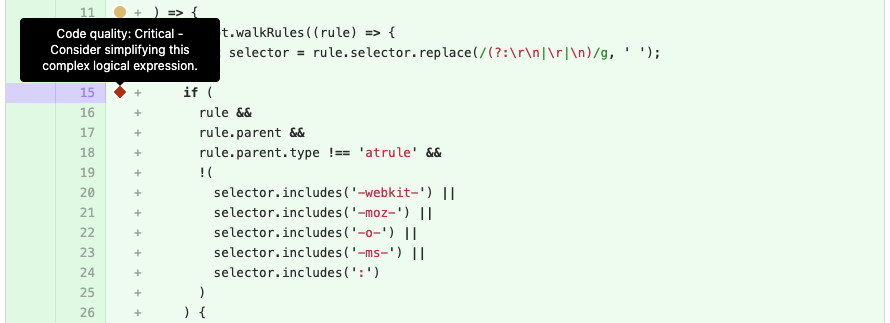 Code Quality MR diff report