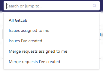 shortcut to your issues and merge requests