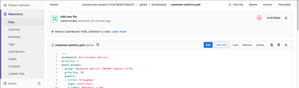 Metrics Dashboard_YAML_syntax_validation