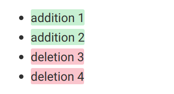 Inline diff as rendered by GitLab's interface