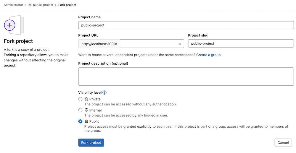 Choose namespace