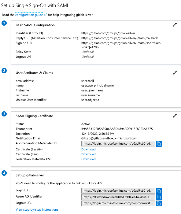 Azure AD basic SAML