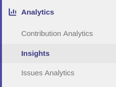 Insights sidebar link