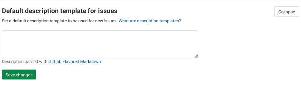 Default issue description templates