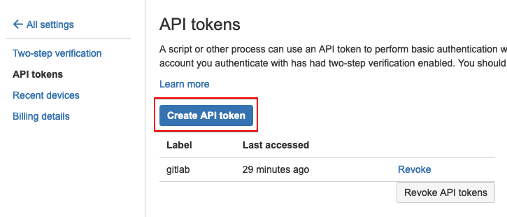 Jira API token