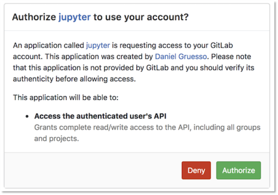 authorize jupyter