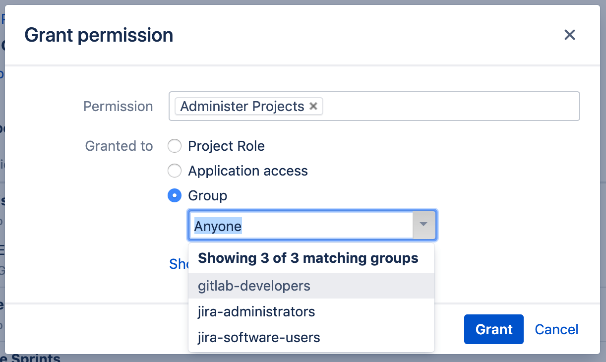 Jira group access