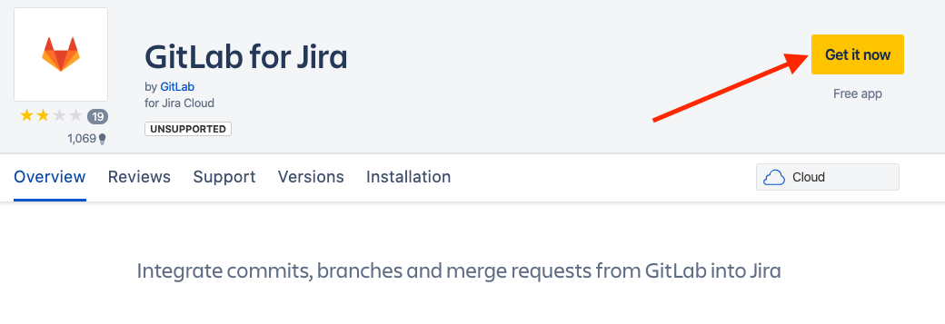 Install GitLab.com app on Jira Cloud