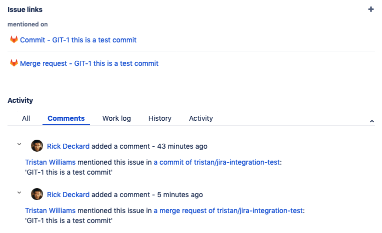 example of mentioning or closing the Jira issue