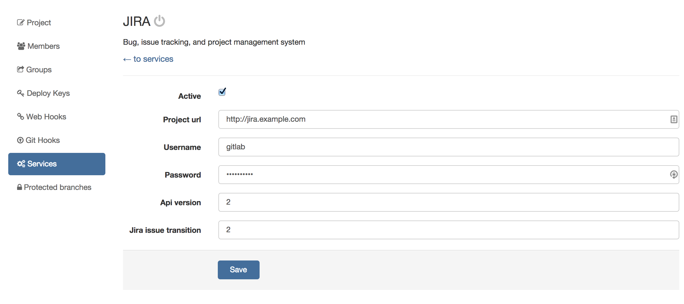 Jira services page