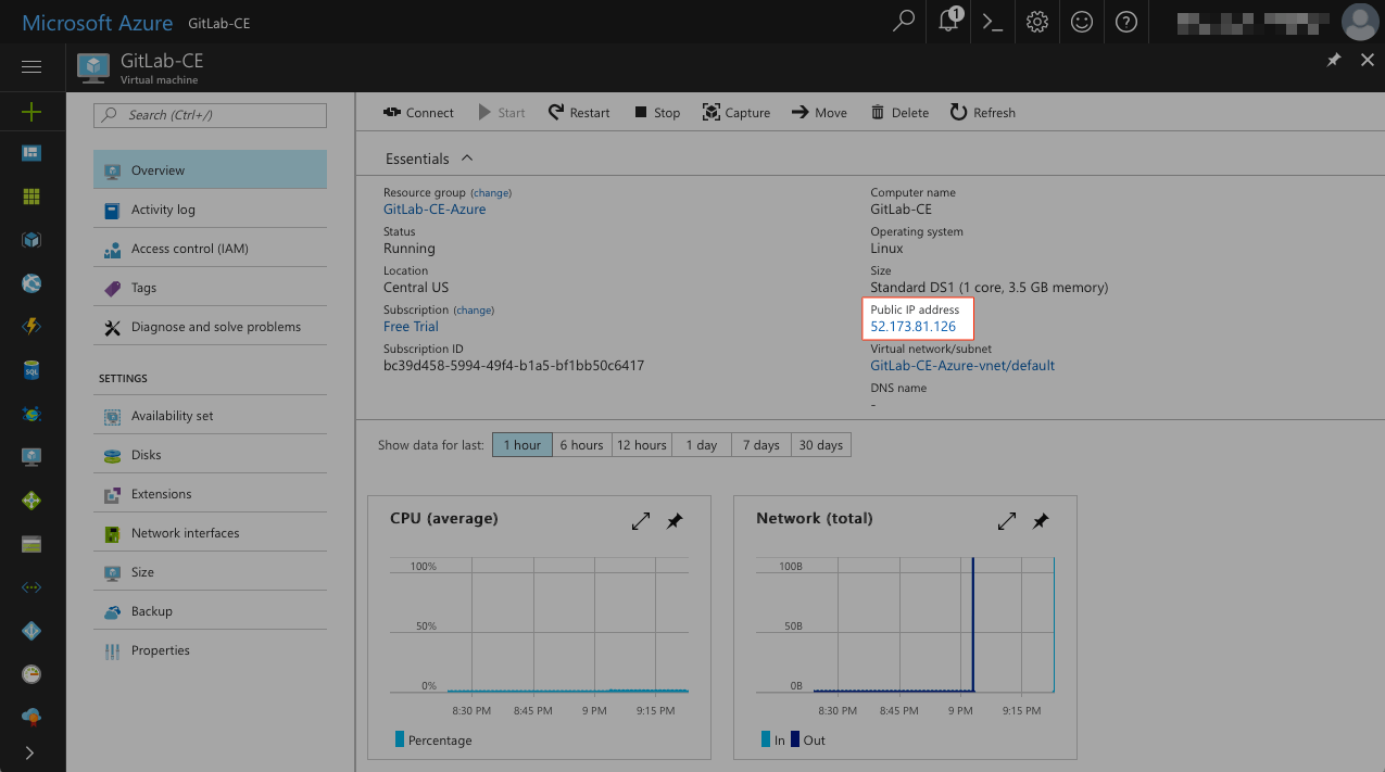 Azure - VM - Management - Public IP Address