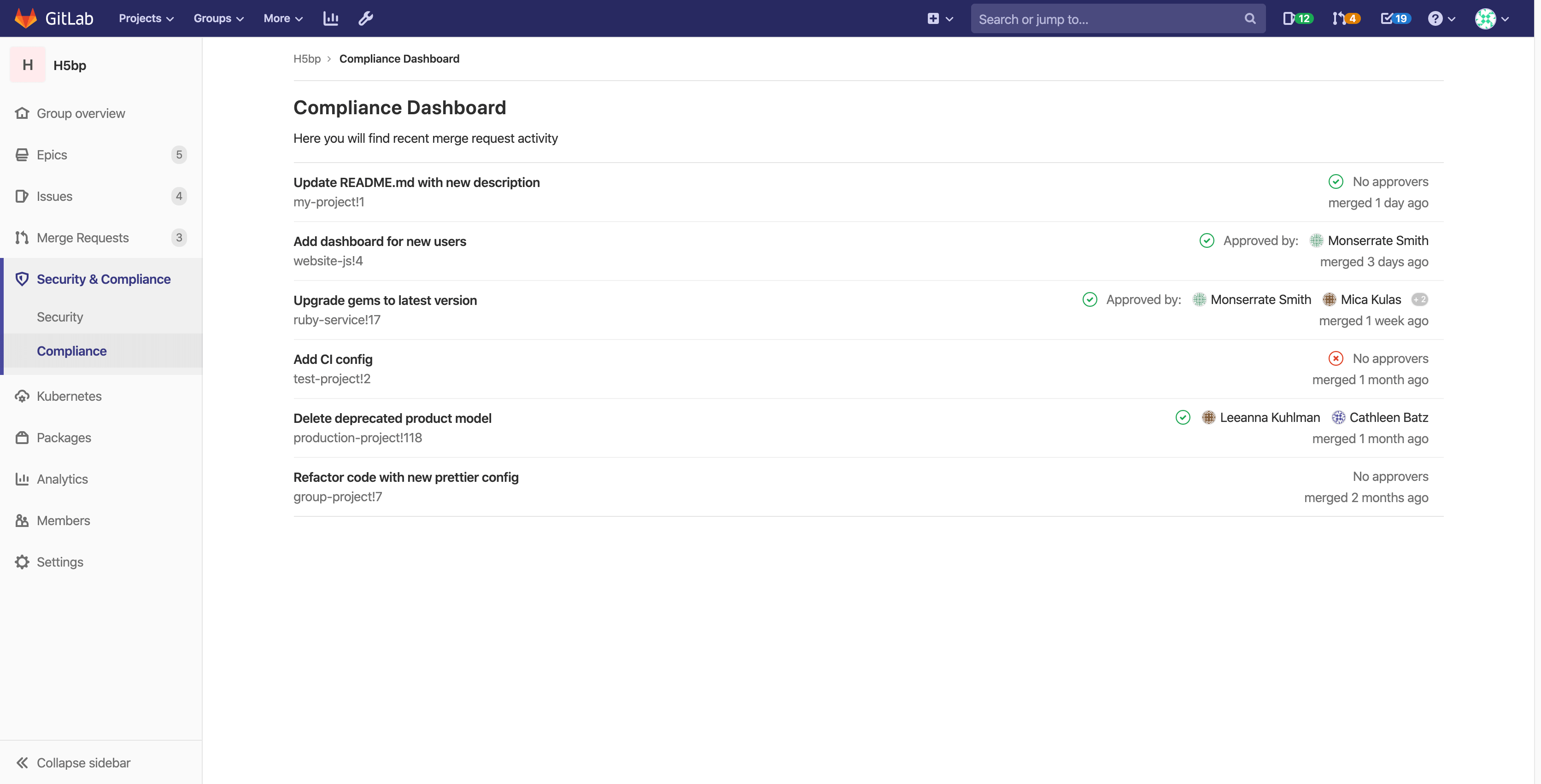 Compliance Dashboard