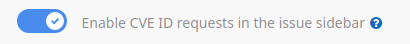 CVE ID Request toggle