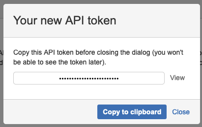 Jira API token