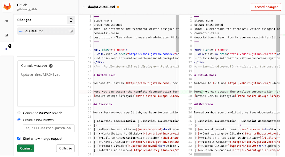 Commit changes