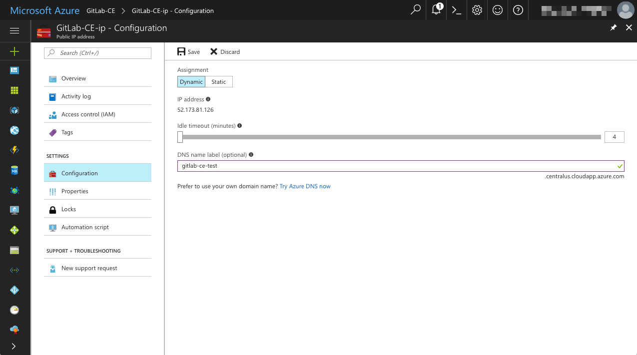 Azure - VM - Domain Name